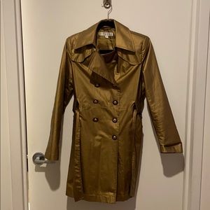 Metallic Gold Trench Coat - Via Spiga